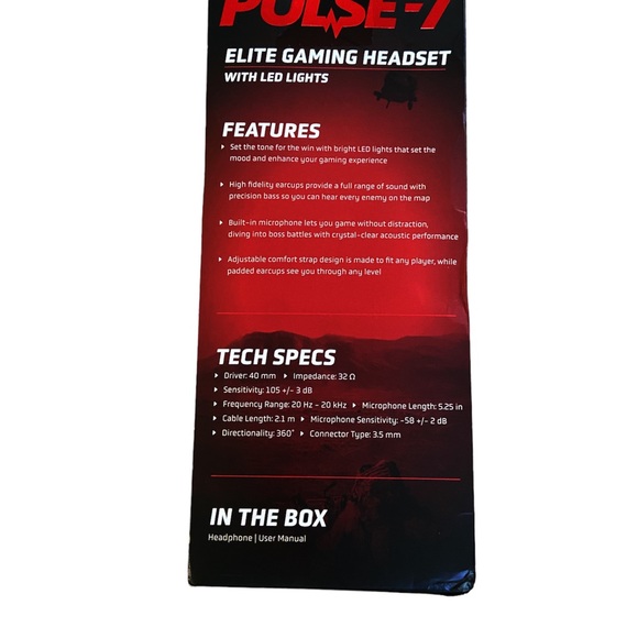Packard Bell PBX Pulse-7 Elite Gaming Headset w/LED Lights New - Picture 9 of 9